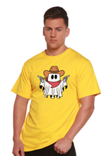 将图片加载到图库查看器，Cowboy Ghost Unisex Bamboo Viscose/Organic Cotton Short Sleeve Graphic T-Shirt
