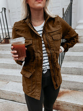 Load image into Gallery viewer, Retro Pocketed Long Sleeve Zip-Up Jacket Lightweight &amp; Stylish Outerwear for Everyday Wear
