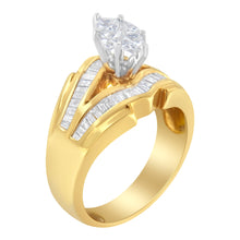 Load image into Gallery viewer, 14KT Two-Toned Gold Diamond Cocktail Ring (1 cttw, H-I Color, SI1-SI2 Clarity)
