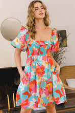 将图片加载到图库查看器，Printed New Summer Lady Smocked Puff Sleeve Mini Dress - Chic &amp; Playful Dress For Girls  with Ruffled Details and Feminine Fit
