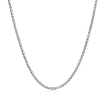 Load image into Gallery viewer, 14k White Gold Round Wheat Chain 1.5mm
