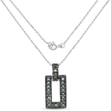 Load image into Gallery viewer, 0.36 Carat Genuine Green Diamond .925 Sterling Silver Pendant
