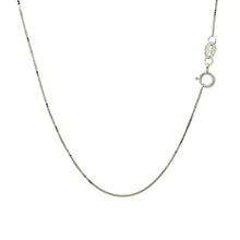 Load image into Gallery viewer, 14k White Gold Classic Box Chain 0.6mm
