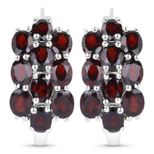 Load image into Gallery viewer, 10.40 Carat Genuine Garnet .925 Sterling Silver 3 Piece Jewelry Set (Ring, Earrings, and Pendant w/ Chain)
