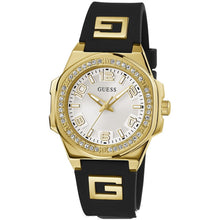 将图片加载到图库查看器，Guess Women's Black Gold Wristwatch
