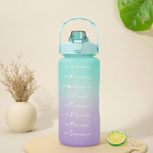 将图片加载到图库查看器，2L Large Capacity Water Bottle With Straw With Time Marker Frosted Cup Girls Large Portable Travel Bottles Sports Fitness Cup Water Bottle With Time Marker 2L Drinking Bottles With Straw BPA Free 2L Leakproof Sports Water Bottles For Fitness Gym
