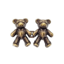 Load image into Gallery viewer, 2Pcs Bear Shaped Adjustable Jean Button Waist Buckle Snap Pants Buckle Extender Replacement Jeans Button Safety Pins No Sew Detachable Waist Body Fit Tighten Safety Pins
