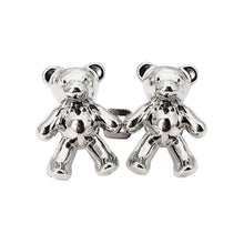 Load image into Gallery viewer, 2Pcs Bear Shaped Adjustable Jean Button Waist Buckle Snap Pants Buckle Extender Replacement Jeans Button Safety Pins No Sew Detachable Waist Body Fit Tighten Safety Pins
