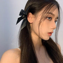Load image into Gallery viewer, 2pcs Black White Ribbon Hair Bows Clips Vintage Bowknot Side Hairpin Cute Girls Barrettes Headdress Hair Accessories for Women
