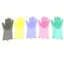 Load image into Gallery viewer, 2PCS Cleaning Sponge Gloves Multifunction Silicone Cleaning Magic Gloves Dish Washing Gloves For Kitchen Household Plate Washing  Reusable Cleaning Gloves For Housework
