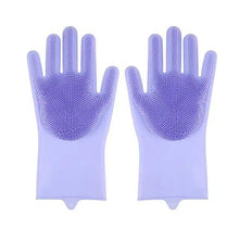 Load image into Gallery viewer, 2PCS Cleaning Sponge Gloves Multifunction Silicone Cleaning Magic Gloves Dish Washing Gloves For Kitchen Household Plate Washing  Reusable Cleaning Gloves For Housework
