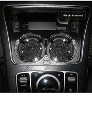 Load image into Gallery viewer, 2PCS Diamond Car Coaster Water Cup Slot Non-Slip Mat Silica Gel Pad Bling Car Coasters Silicone Crystal Car Cup Holder Mat Car Gadget Universal Bling Car Cup Mat Holder Insert Crystal Rhinestone Vehicle Cup Coaster Bling Car Accessories for Woman
