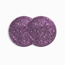 Load image into Gallery viewer, 2PCS Diamond Car Coaster Water Cup Slot Non-Slip Mat Silica Gel Pad Bling Car Coasters Silicone Crystal Car Cup Holder Mat Car Gadget Universal Bling Car Cup Mat Holder Insert Crystal Rhinestone Vehicle Cup Coaster Bling Car Accessories for Woman
