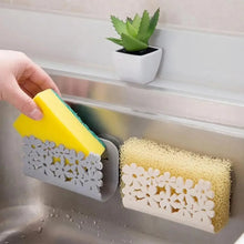 将图片加载到图库查看器，2PCS Durable Kitchen Bathroom Drying Rack Toilet Sink Suction Sponges Holder Rack Suction Cup Dish Cloths Holder Scrubbers Soap Storage
