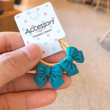 将图片加载到图库查看器，2PCS New Cute Princess Bowknot Headwear Kids Elastic Hair Bands Children Ropes Girls Cartoon Accessories Baby Headdress Gorgeous Hair Accessories For Women
