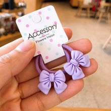 将图片加载到图库查看器，2PCS New Cute Princess Bowknot Headwear Kids Elastic Hair Bands Children Ropes Girls Cartoon Accessories Baby Headdress Gorgeous Hair Accessories For Women

