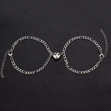 Load image into Gallery viewer, 2pcs /pair Magnet Attraction Stainless Steel Pendant Couple Bracelets Jewelry Titanium Steel Chain Bracelet Couples Bracelets For Women Men Stainless Steel Heart Magnet Bracelets For Couples
