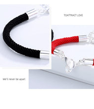 Load image into Gallery viewer, 2pcs / Set Magnet Attracts Pendant Couple Bracelet Heartbreak Charm Lucky Red Rope Bracelets Infinite Love Rope Bracelet Set Adjustable Relationship Matching Bracelet For Boyfriend Girlfriend Valentine's Day
