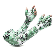 Load image into Gallery viewer, 2pcs Sport 5-finger Arm Sleeves One Size Compression Long Arm Cover Cycling Running Fishing Climbing Arm Cover Outdoor Sport Sun UV Protection Ice Cool Sleeves Comfortable Men Long Arm Covers
