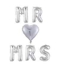 将图片加载到图库查看器，2pcs/lot Good Quality 36inch Round White and black Print Mr&amp;Mrs Latex Balloons For Happy Wedding And  Valentine's Day
