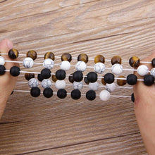 Load image into Gallery viewer, 2pcs/set 7 Style Couples Distance Bracelet Natural Stone Yoga Beaded Bracelet For Men Women Friend Gift Charm Natural Beaded Bracelets For Women Tiny Crushed Stone Natural Stone Charm Bracelet
