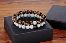 Load image into Gallery viewer, 2pcs/set 7 Style Couples Distance Bracelet Natural Stone Yoga Beaded Bracelet For Men Women Friend Gift Charm Natural Beaded Bracelets For Women Tiny Crushed Stone Natural Stone Charm Bracelet
