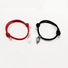 Load image into Gallery viewer, 2pcs/Set Charm Magnet Bracelet For Women Men Heart Shaped Bracelets Two Souls One Heart Matching Bracelets For Couples Creative Magnet Wishing Stone Lovers Bracelets
