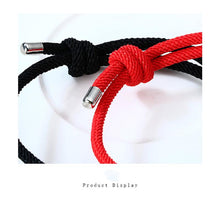 Load image into Gallery viewer, 2pcs/Set Charm Magnet Bracelet For Women Men Heart Shaped Bracelets Two Souls One Heart Matching Bracelets For Couples Creative Magnet Wishing Stone Lovers Bracelets
