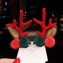 将图片加载到图库查看器，2pcs/set Christmas Hair Clips For Girls Cute Deer Ear Hairpins Hairgrips Kids Christmas Antler Hairpin Barrette Fashion Hair Accessories For Women
