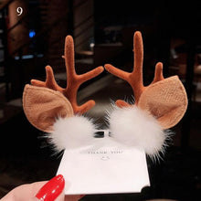 将图片加载到图库查看器，2pcs/set Christmas Hair Clips For Girls Cute Deer Ear Hairpins Hairgrips Kids Christmas Antler Hairpin Barrette Fashion Hair Accessories For Women
