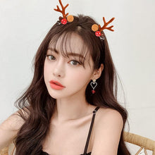 将图片加载到图库查看器，2pcs/set Christmas Hair Clips For Girls Cute Deer Ear Hairpins Hairgrips Kids Christmas Antler Hairpin Barrette Fashion Hair Accessories For Women
