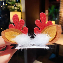 将图片加载到图库查看器，2pcs/set Christmas Hair Clips For Girls Cute Deer Ear Hairpins Hairgrips Kids Christmas Antler Hairpin Barrette Fashion Hair Accessories For Women
