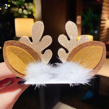 将图片加载到图库查看器，2pcs/set Christmas Hair Clips For Girls Cute Deer Ear Hairpins Hairgrips Kids Christmas Antler Hairpin Barrette Fashion Hair Accessories For Women
