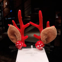 将图片加载到图库查看器，2pcs/set Christmas Hair Clips For Girls Cute Deer Ear Hairpins Hairgrips Kids Christmas Antler Hairpin Barrette Fashion Hair Accessories For Women
