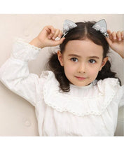 Load image into Gallery viewer, 2pcs/Set Cute Hair Clips For Girls Glitter Rainbow Felt Fabric Flowers Hairpins Cat Ears Bunny Barrettes Kids Hair Accessories for Halloween Parties Cosplay for Girls

