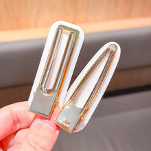 将图片加载到图库查看器，2PCS/Set Fashion WomenElegant Acrylic Geometric Hairpin Sweet Girl Hair Clip Marble Textured Barrettes Headband Gorgeous Hair Accessories For Women
