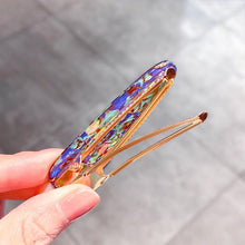 将图片加载到图库查看器，2PCS/Set Fashion WomenElegant Acrylic Geometric Hairpin Sweet Girl Hair Clip Marble Textured Barrettes Headband Gorgeous Hair Accessories For Women
