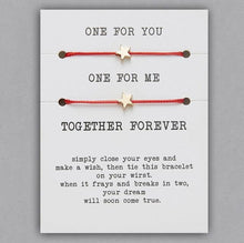 Load image into Gallery viewer, 2pcs/set Together Forever Love Infinity 8 Charm Bracelet Red String Couple Bracelets Wish Jewelry Long Distance Matching Bracelets For Best Friend Mother Daughter 17-30cm
