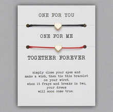 Load image into Gallery viewer, 2pcs/set Together Forever Love Infinity 8 Charm Bracelet Red String Couple Bracelets Wish Jewelry Long Distance Matching Bracelets For Best Friend Mother Daughter 17-30cm
