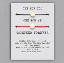 Load image into Gallery viewer, 2pcs/set Together Forever Love Infinity 8 Charm Bracelet Red String Couple Bracelets Wish Jewelry Long Distance Matching Bracelets For Best Friend Mother Daughter 17-30cm
