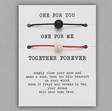 Load image into Gallery viewer, 2pcs/set Together Forever Love Infinity 8 Charm Bracelet Red String Couple Bracelets Wish Jewelry Long Distance Matching Bracelets For Best Friend Mother Daughter 17-30cm

