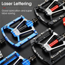 Load image into Gallery viewer, 3 Bearings Bicycle Pedals Ultralight Anti-Slip Road Bike Pedal Cycling Sealed Bearing Bike Pedals Mountain Bike Pedals Composite Bearing Bicycle Pedals With Wide Flat Platform
