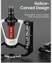 将图片加载到图库查看器，3 Bearings Bicycle Pedals Ultralight Anti-Slip Road Pedal Cycling Sealed Bearing Bike Pedals Accessories Bearings Pedals For Bicycle Lightweight Bicycle Pedals Of Road Bikes
