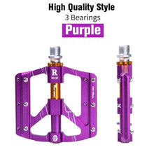 将图片加载到图库查看器，3 Bearings Bicycle Pedals Ultralight Anti-Slip Road Pedal Cycling Sealed Bearing Bike Pedals Accessories Bearings Pedals For Bicycle Lightweight Bicycle Pedals Of Road Bikes
