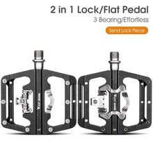 将图片加载到图库查看器，3 Bearings Bicycle Pedals Ultralight Anti-Slip Road Pedal Cycling Sealed Bearing Bike Pedals Accessories Bearings Pedals For Bicycle Lightweight Bicycle Pedals Of Road Bikes
