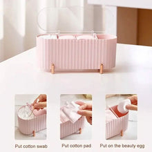 Load image into Gallery viewer, 3 Compartments Cotton Swab Storage Box

