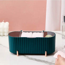 Load image into Gallery viewer, 3 Compartments Cotton Swab Storage Box
