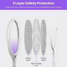 Load image into Gallery viewer, 3-in-1 90º Rotating Electric Bug Zapper Racket
