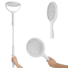 Load image into Gallery viewer, 3-in-1 90º Rotating Electric Bug Zapper Racket
