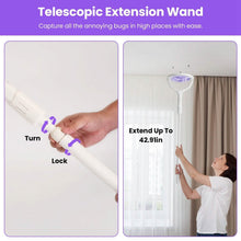 Load image into Gallery viewer, 3-in-1 90º Rotating Electric Bug Zapper Racket
